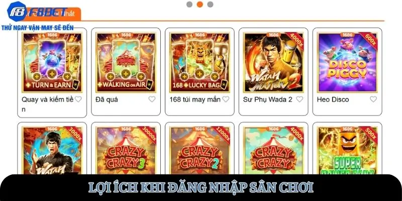 Lợi ích khi đăng nhập sân chơi